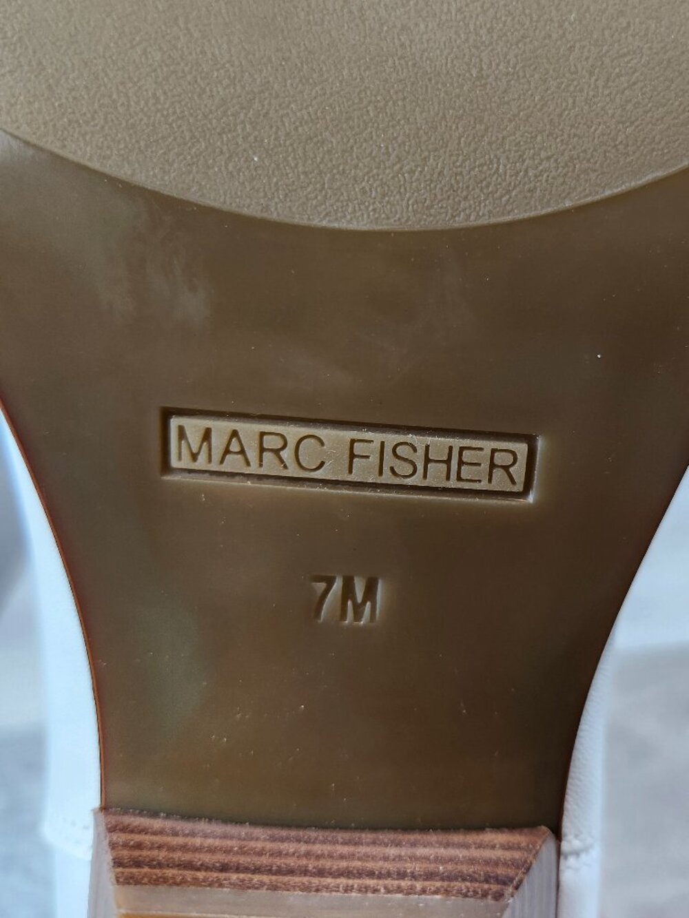 Marc Fisher Women 7 Nonie White Leather Dress Booties - Picture 11 of 11